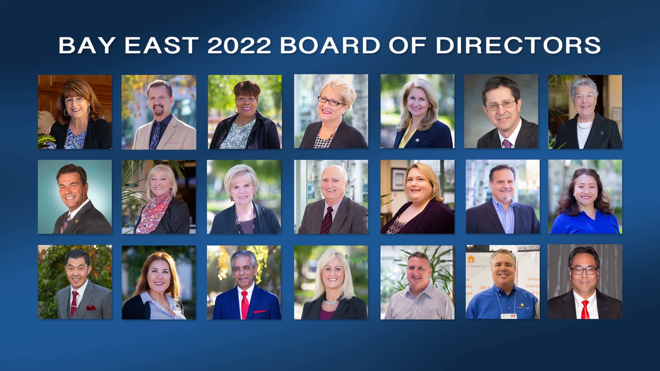 2022 Bay East Association Realtors Board of Directors Collage