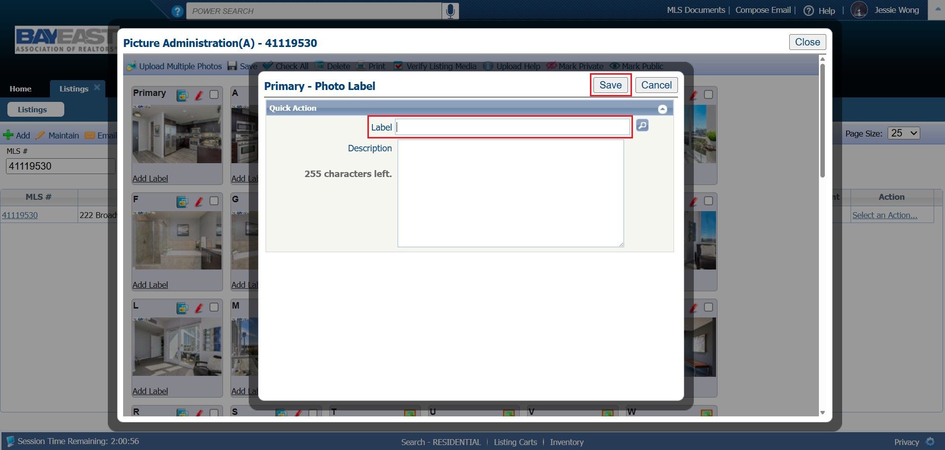 Instructions on how to label images